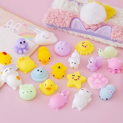 50PCS TPR Mini Animal Squishy Stress Toys Mochi's Fidget Toys For Stress Relief