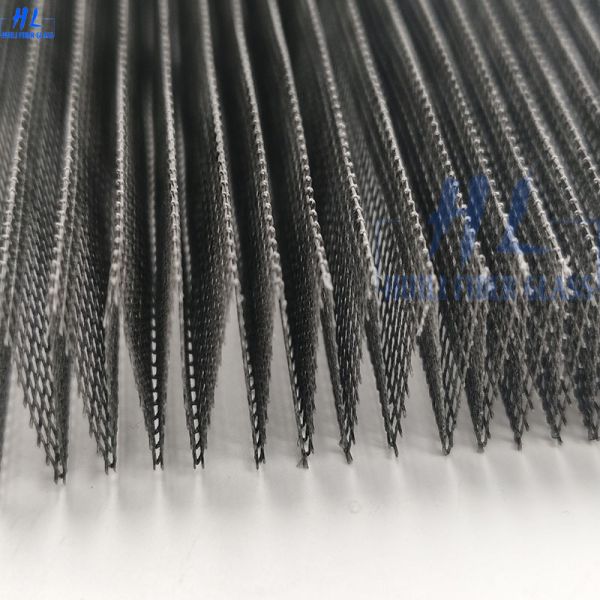 High-Strength Durable Polyester Pleated Screen Roll Accordion-Style Pleated Insect Screen for Modern Homes  Commercial Buildings