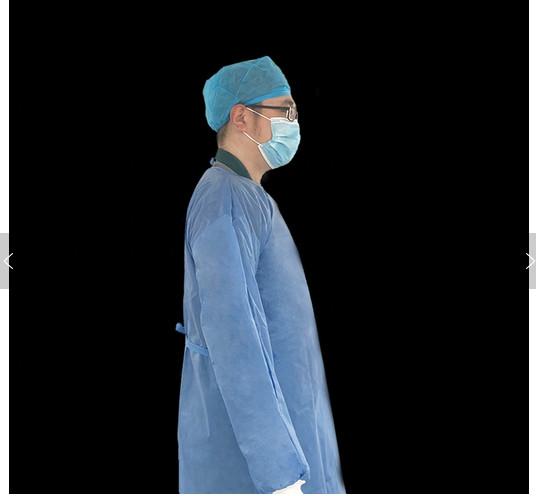 Non Woven Fabric Breathable 120cm Disposable Medical Isolation Gown