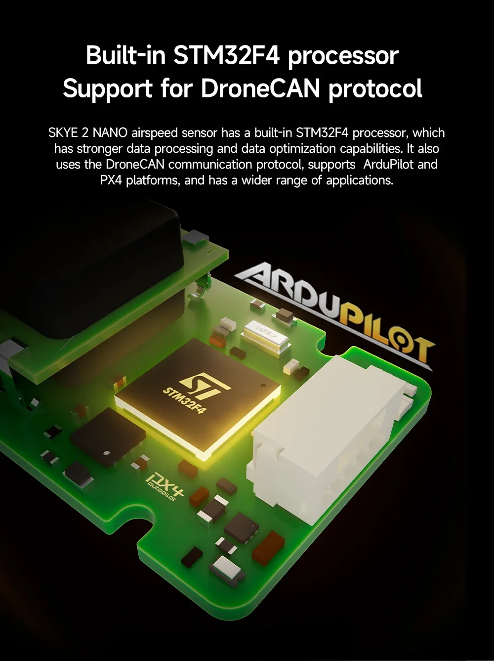 New Cuav Skye 2 Nano  Dlvr High Accuracy and Linearity Airspeed Sensor Supports Ardupilot / Px4 for Rc Model Airplane