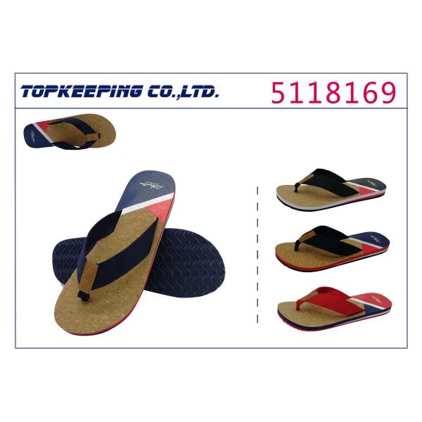 Outdoor Beach Flat Male Flip Flop PU Print Sole