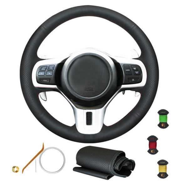 High Quality Leather Hand Sewing Steering Wheel Cover for Mitsubishi Lancer 10 EVO Evolution
