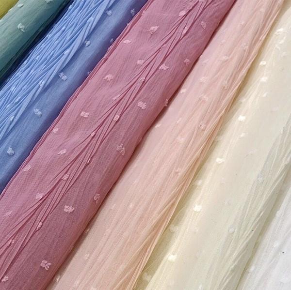 Lightweight 100-200gsm Crepe Suit Fabric Crinkle Woven Fabric Breathable