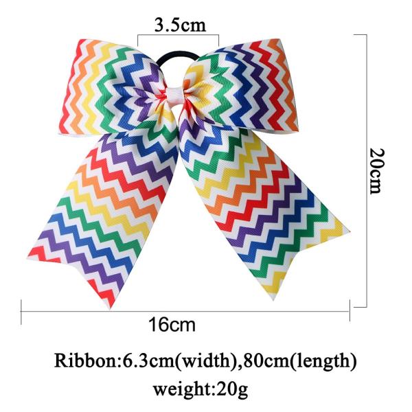 Sublimated Girl Cheerleading Bows with Hair Ring Delivery in 3-7 Working Days 16*20cm