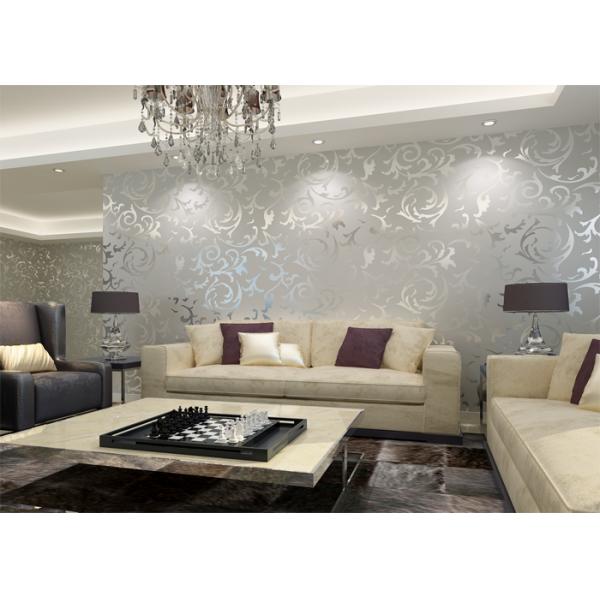 White Non - woven Removable European Style Wallpaper For Living Room
