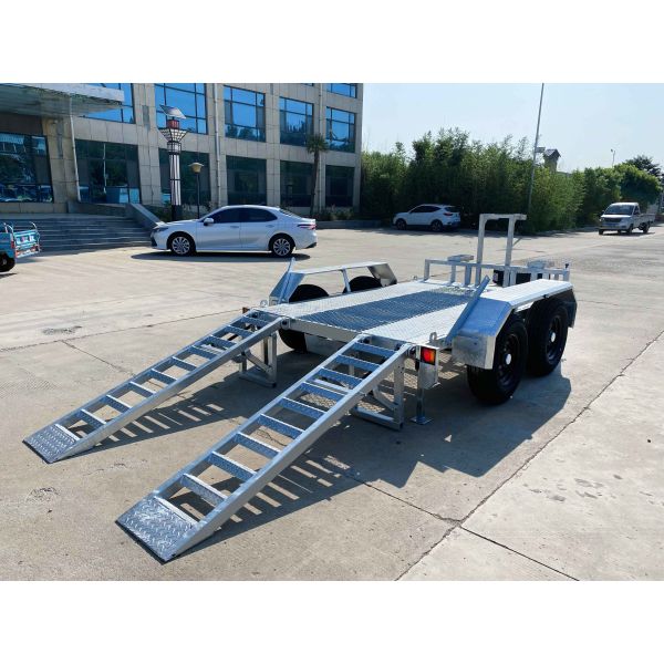 Remorque de chantier ATM 4000kg pour engins agricoles, petite excavatrice, argent