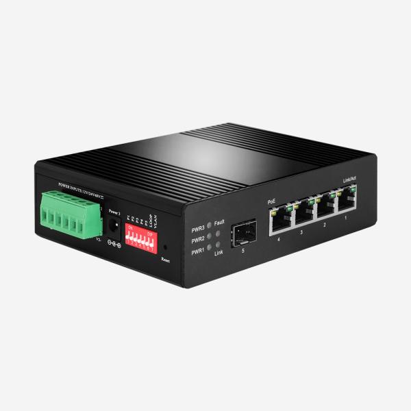 O ponto de entrada industrial do gigabit de 4GE 1SFP comuta o interruptor portuário dos ethernet 10Gbps 5