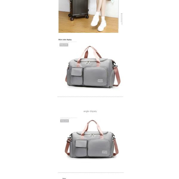 Ladies Waterproof Sports Fitness Bag Weekender Bag With Shoe Compartment