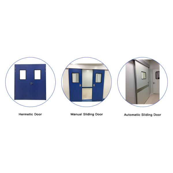 Aluminum GMP Modular Cleanroom Door Anti Corrosion