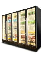 Refrigerador ereto do refresco do preto de vidro de fecho automático da porta para KTV