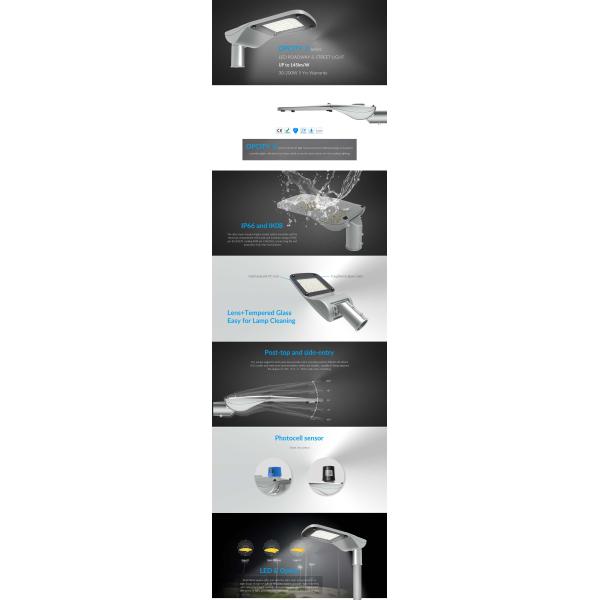 200W Practical Outdoor LED Street Lights Stable Aluminium Material