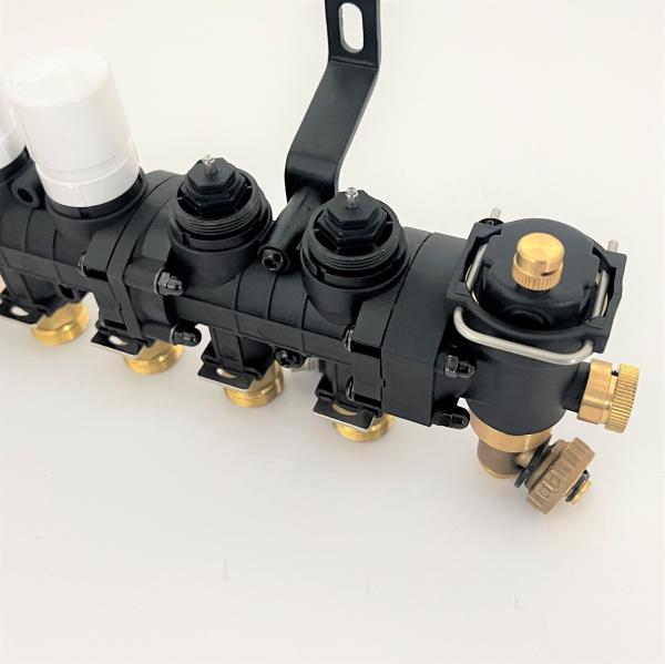 Radiant Floor Heat Manifolds, EP Radiant Heat Manifold,Nylon Manifold with flow meter with bracket for Radiant heating