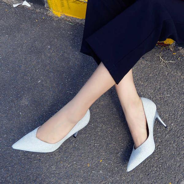 New Korean Fairy Wind Collection Transparent Thick-Word Square Head fold High Heel Summer Slippers for Women Wedding Shoes