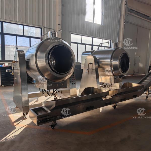 Máquina comercial de recubrimiento de azúcar totalmente automática, tostadora de rodillos con calefacción