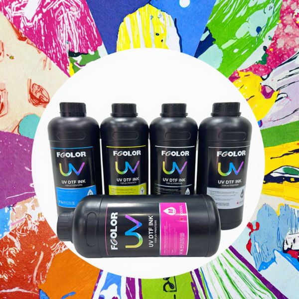 FCOLOR 1000ml UV DTF Ink for Epson Printheads  Soft  Hard LED UV Ink for Digital Printing with MSDS