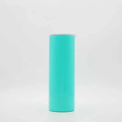 20 oz avec couvercle et paille Slim Tumbler isolé poudre mince revêtue de double paroi aspirateur isolé café tumbler pour les boissons chaudes froides
