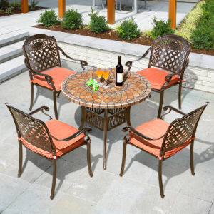 Алюминиевая мебель для двора в вилле европейский кухонный набор из литого алюминия