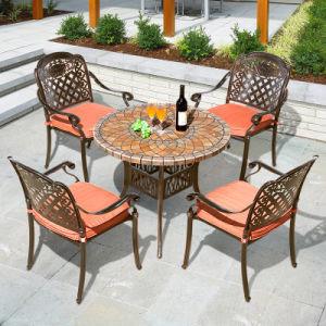 Villa Alumínio Patio Mobiliário Conjuntos de Alumínio Fundido Europeu Set de Jantar