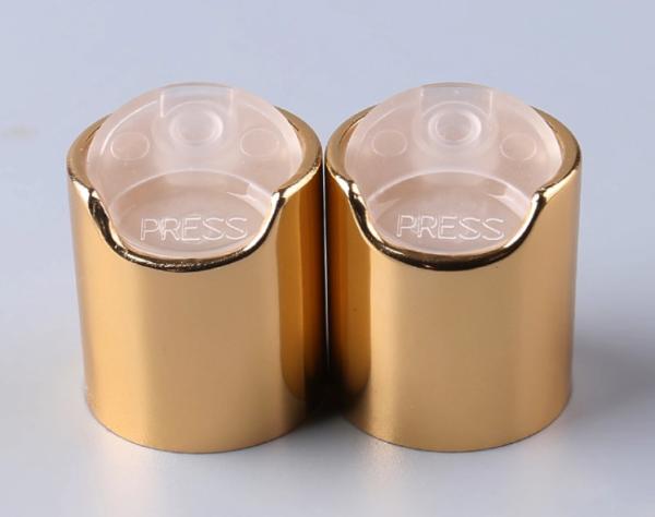 Cosmetic Packaging Flip Top Lids Plastic Non Spill Colored With Aluminum Screw