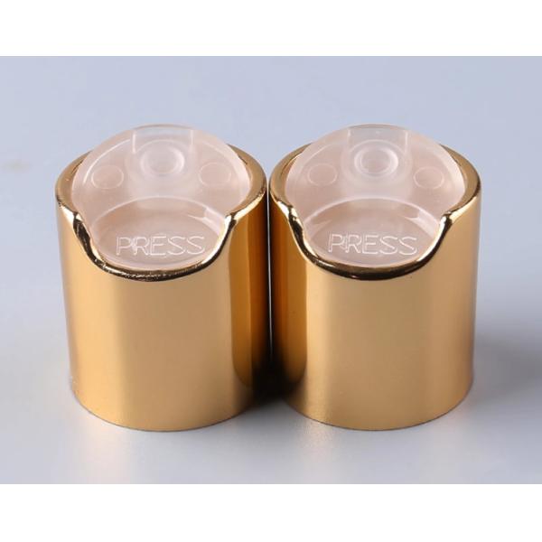 Cosmetic Packaging Flip Top Lids Plastic Non Spill Colored With Aluminum Screw