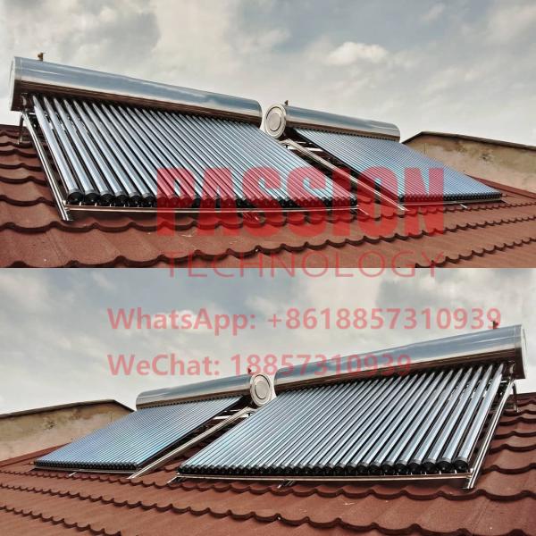SS304 Compact Pressure Solar Water Heater SS316 Enamel Inner Tank Solar Heating