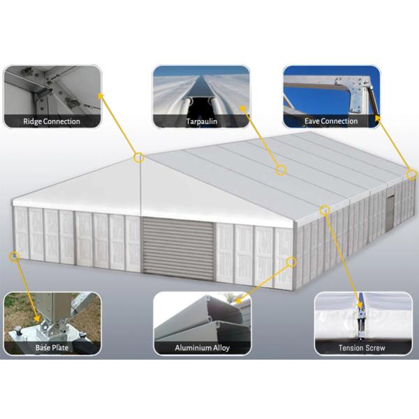 Тяжелая алюминиевая рама Большая водонепроницаемая / огнестойкая / самоочищающаяся снаружи палатки хранения