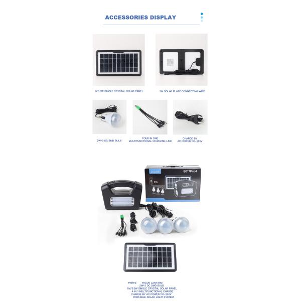 Solar Outdoor Tent Lights With Bulbs Home Lighting Cell Phone USB Rechargeable