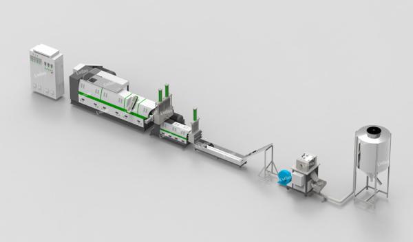 200kg/h PP PE Film Granulator Plastic Recycling Machine