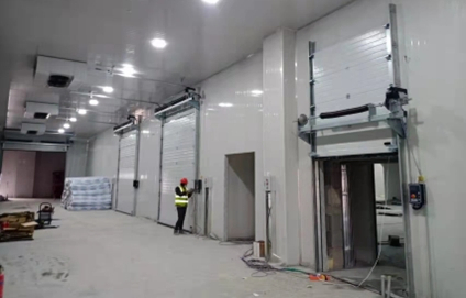 40mm Thickness Industrial Sectional Door with AC 220V-240V Motor and 24dB Acoustic Insulation
