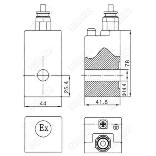 14mm Hole Explosion Proof Solenoid Valve Coil 12V 24V DC 110V 220V AC