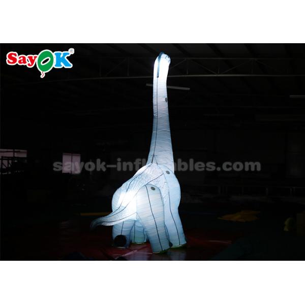 Oxford Fabric 4mH Inflatable Cartoon Characters Dinosaur With LED Light