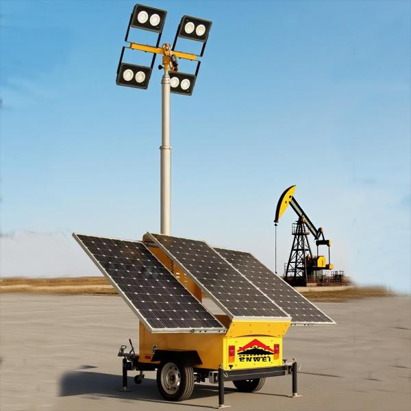 Remolques de iluminación LED con energía solar y gran adaptabilidad ambiental para la iluminación de parques químicos