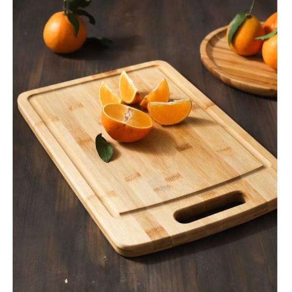 Plato de corte rectangular de madera personalizado para cortar verduras duraderas en la cocina