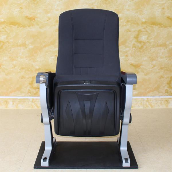 Black High Density Theatre Cinema Hall Chairs Adjustable Moistureproof Antistatic