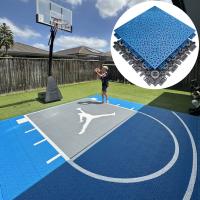 Modelado Pp Elástico Desportos ao ar livre Polipropileno Interlocking Quartel de Basquetebol azulejos de chão do quintal