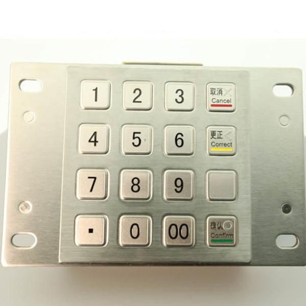 Métal imperméable de Pin Pad Stainless Steel Encrypted de kiosque de paiement de DES 3DES IP65