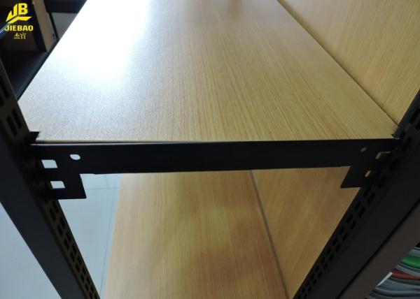 Four Columns Metal And Wood Open Shelving , 50kg/ Layer Iron And Wood Shelving Unit