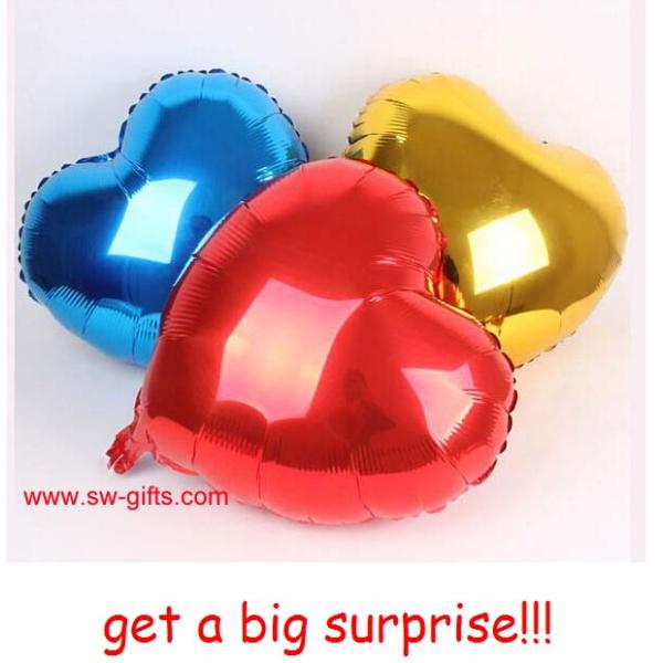 75cm Large aluminum Inflatable Foil balloons lovers heart balloon gift Helium Balloon