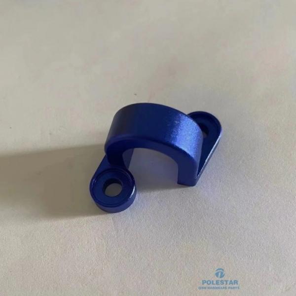 Acessórios para motocicletas Porta espelho Bracket Die Cast CNC Machined Parts Alumínio Azul Anodizado