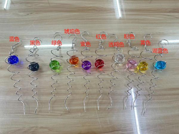 Sublimation Wind Spinner Tail Colorful Glass Beads Ornament For Sublimation Wind Spinner Window Garden Decoration