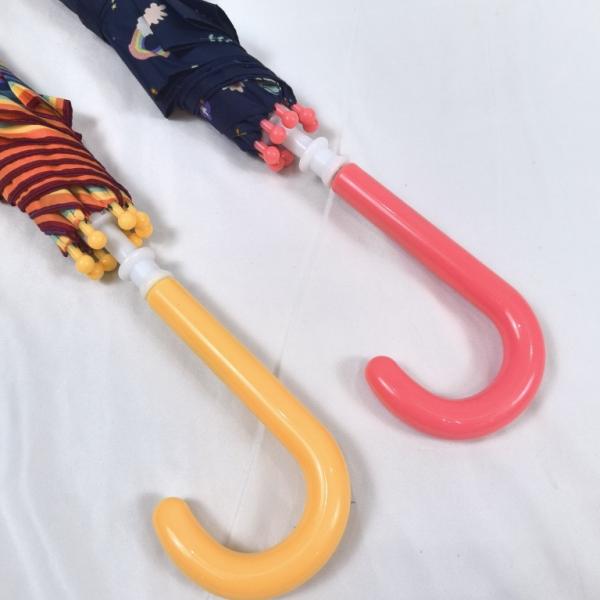 Rainbow Kids Umbrella Long Handle Safe and Easy to Open for Kindergarten Children