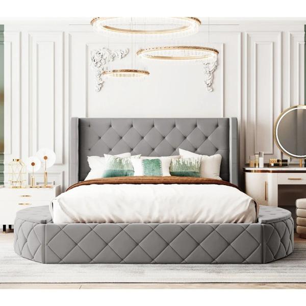 China factory price North America style soft beds with adjustable platform storage function for bedroom and hotel home