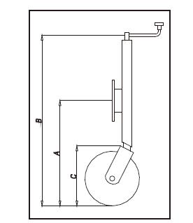 Bolt On Boat Trailer Jack With Footplate 2,500 Lbs Fits Tongue Size Up To 3