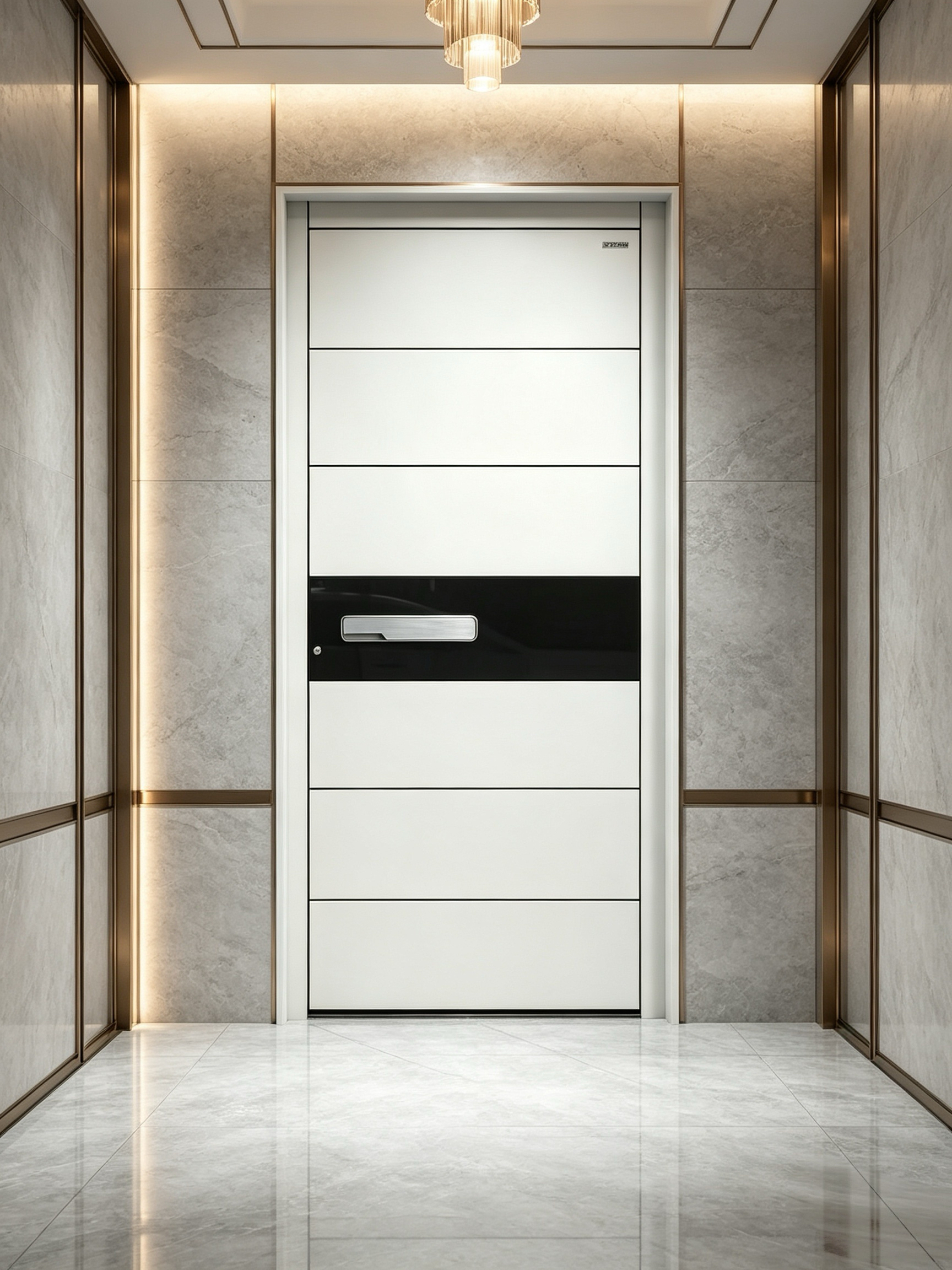 Modern Villa Courtyard Gate with T6-T5 Aviation-grade Aluminum Alloy and 304 Stainless Steel Hardware Featuring Electric Switch/Remote Control