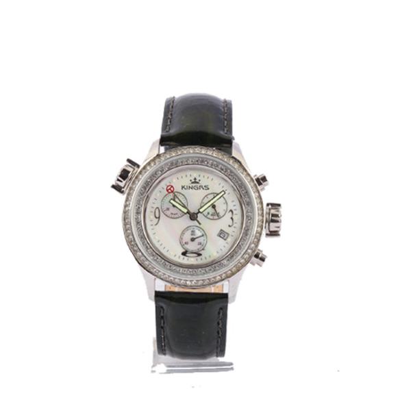 Quartz Diamond Multifunction Wrist Watch For Women Sports Black