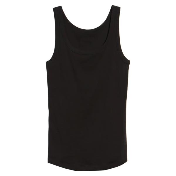 Custom Logo Black Casual Summer Cotton Fitness Biker Workout Tank Tops for Women