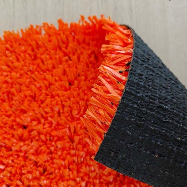 25mm Orange Artificial Turf Tennis Court Multi Functional For Sports Facilities With UV Resistance