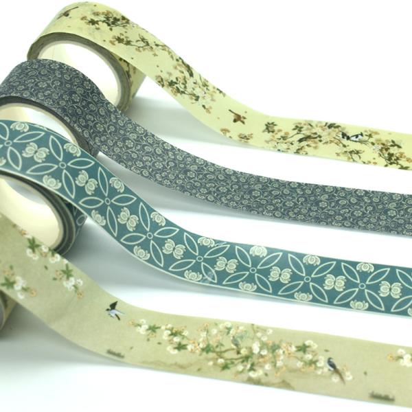 Высококачественная водоустойчивая слипчивая лента китайского стиля ленты бумаги washi винтажная покрашенная упаковывая