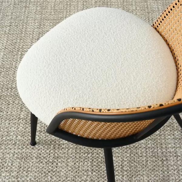 Armless Dining Rattan Wood Table With Wicker Chairs Custom