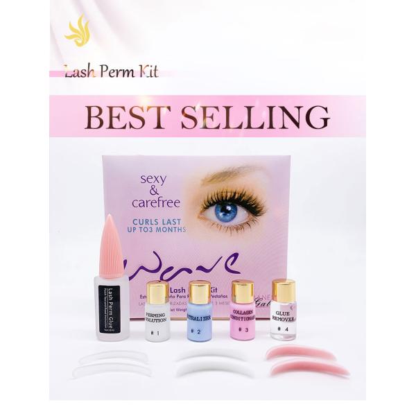 Розовое слоение 2 чела салона DIY в 1 наборе перми брови Eyelash& набора подъема ресницы